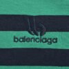 Balenciaga Green and Black Striped T-Shirt