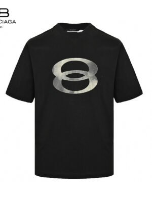 Balenciaga Grey Logo T-Shirt (Black)