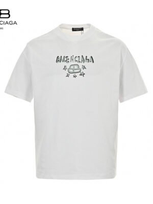 Balenciaga Paris Graphic T-Shirt (White)