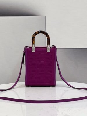 FI Mini Sunshine Shopper Purple For Women, Handbags, Shoulder And CrossBody Bags 7.1in/18cm FF 8BS051
