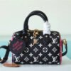 LV Speedy Bandouliere 20 Monogram Empreinte Black / White / Pink For Women,  Shoulder And Crossbody Bags 20.5cm/8.1in LV M46088