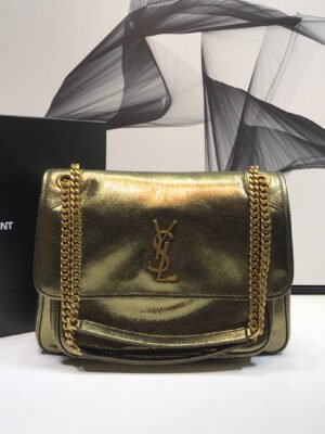 YSSL Niki Medium Chain Bag Yellow Copper For Women 11in/28cm YSL