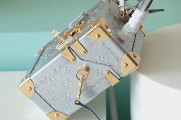 LV The Camera Box Monogram Empreinte By Nicolas Ghesquiere Light Blue For Women,  Shoulder And Crossbody Bags 9.3in/16cm LV