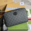 gg Shoulder Bag With Interlocking G Black gg Supreme Canvas For Women? 9.6in/24.5cm gg 703468 92THF 1000
