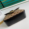 gg Ladies gg Canvas Marmont Mini Top Handle Bag Beige/Ebony Diagonal Matelass¨¦ Original gg Canvas 8.3in/21cm gg 583571 HVKEG 9772