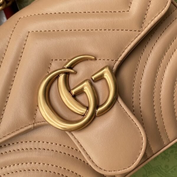 gg Marmont Mini Top Handle Bag Beige For Women, Women’s Bags 8.3in/21cm gg