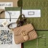 gg Marmont Mini Top Handle Bag Beige For Women, Women’s Bags 8.3in/21cm gg