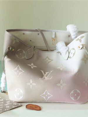 LV Neverfull MM Monogram Canvas Sunset Khaki For Women,  Shoulder and Crossbody Bags 12.2in/31cm LV M59859