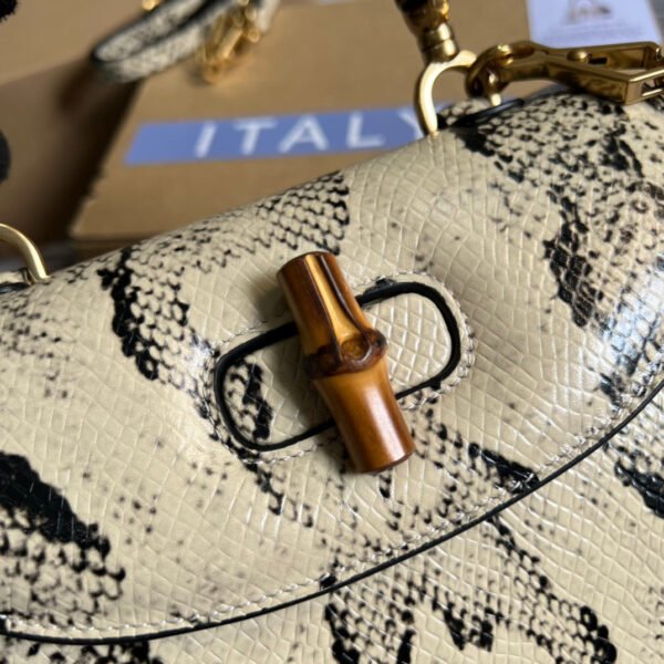 gg Bamboo 1947 Medium  Top Handle Bag Natural For Women, Women¡¯s Bags 10.2in/26cm gg 679632 L4RET 8887