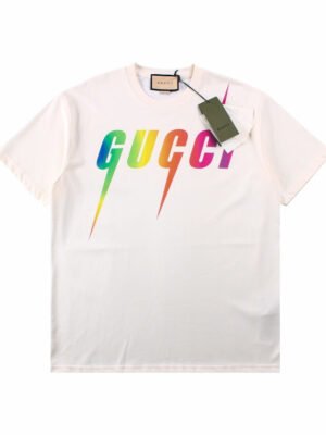 Gucci Rainbow Lightning T-Shirt (White)