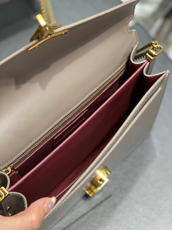 c03a48ed YSSL Cassandra Medium Chain Bag In Grain De Poudre Embossed For Women 8.6in/22cm YSL