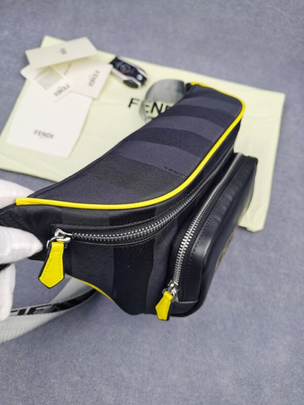 FI Little Monster Belt Bag Black/Yellow/Gray For Men, Men’s Bags 7.9in/20cm FF