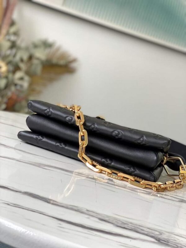 LV Coussin PM Monogram Embossed Puffy Black For Women, Women¡¯s Handbags, Shoulder And Crossbody Bags 10.2in/26cm LV M57790