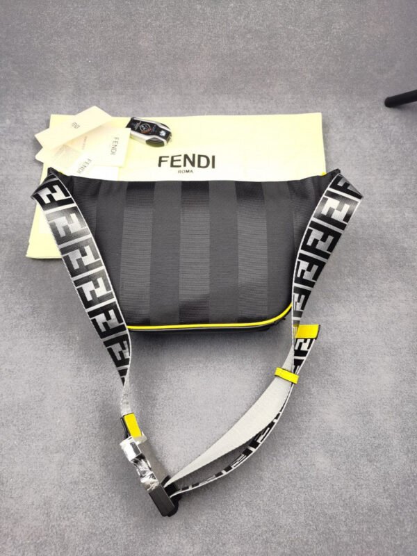 FI Little Monster Belt Bag Black/Yellow/Gray For Men, Men’s Bags 7.9in/20cm FF