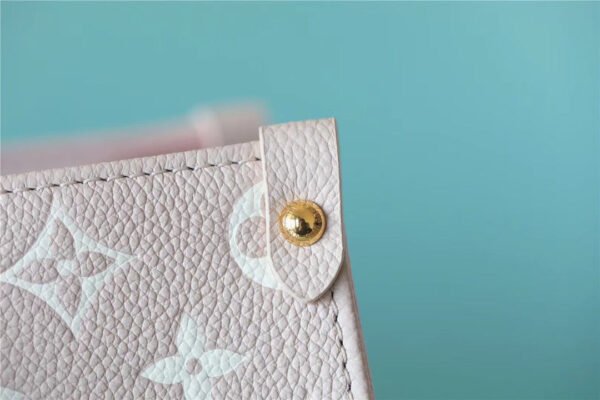 c1446c5b LV Onthego MM Monogram Empreinte Beige/ Pink/ Yellow For Women, Shoulder And Crossbody Bags 35cm/13.8in LV M46128