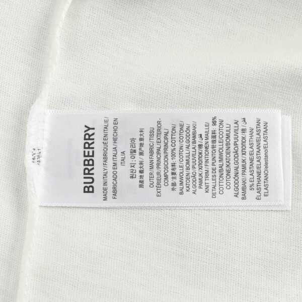 Burberry White T-Shirt with Knight Graphic