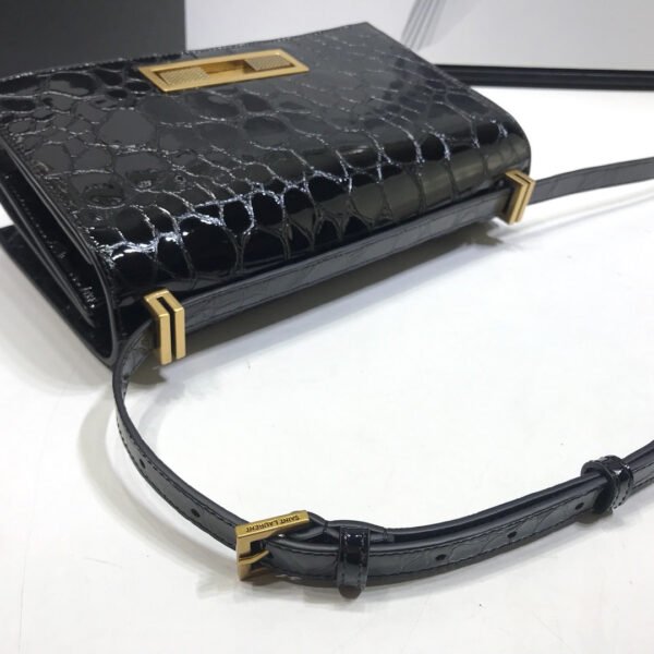 c1a6dc32 YSSL Cassandra Small Crossbody Bag With Stone Print Black For Women 7.4in/19cm YSL