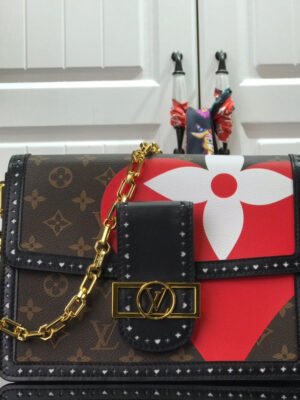 LV Dauphine MM Game On Monogram Canvas By Nicolas Ghesquiere For Women, Women’s Handbags, Shoulder And Crossbody Bags 9.8in/25cm LV M57448