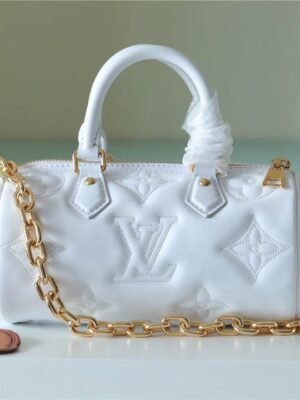 LV Papillon BB Bag Classic Monogram For Women 20cm White LV M59827