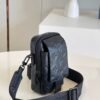 LV Flap Double Phone Pouch Monogram Black For Men, Bags, Crossbody Bags 7.1in/18cm LV M81005