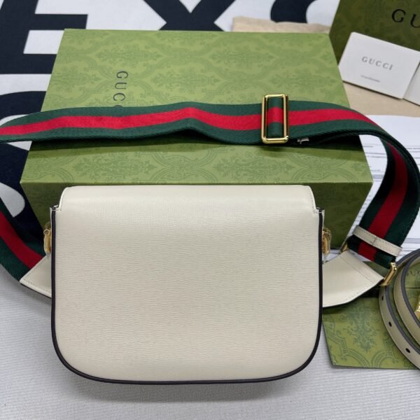 gg Horsebit 1955 Mini Bag White For Women, Women’s Bags 8in/21cm gg 658574 18YSG 9068