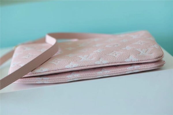 c4a64f18 LV Double Zip Pochette Monogram Empreinte Candy Pink For Women, Shoulder And Crossbody Bags 20cm/7.9in LV M81429
