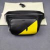 FI Little Monster Belt Bag Black/Yellow For Men, Men’s Bag 7.9in/20cm FF