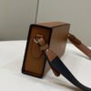 FI Horizontal Box Brown Bag For Woman 10.5cm/4in