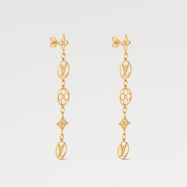 18K Louis Lace Long Earrings