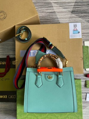 gg Diana Small Tote Bag Light Blue For Women, Women’s Bags 11in/27cm gg