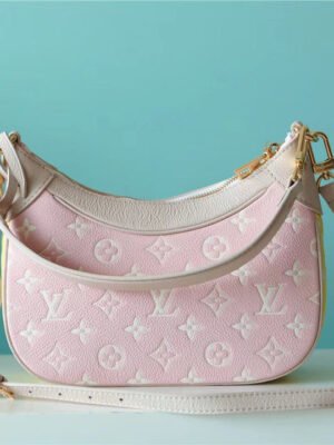 LV Bagatelle BB Monogram Empreinte Beige / Pink / Yellow For Women,  Shoulder And Crossbody Bags 22cm/8.7in LV M46113