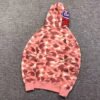 BAPE x BARBIE DOT CAMO SHARK FULL ZIP HOODIE PINK