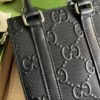 gg Embossed Mini Tote Bag Black gg Embossed For Men? 7.9in/20cm gg 696010 1W3CN 1000