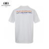 Balenciaga White T-Shirt with Mountain Graphic