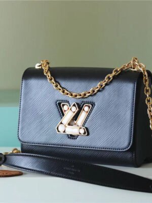 LV Twist MM Epi Black For Women,  Shoulder And Crossbody Bags 9.1in/23cm LV