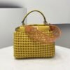FI Peekaboo Mini Yellow Braided Bag For Woman 18cm/7in