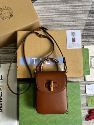 gg Bamboo Mini Handbag Red For Women, Women’s Bags 6.2in/16cm gg