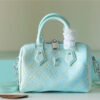 LV Speedy Bandouliere 20 Monogram Empreinte Vert D’eau Green For Women,  Shoulder And Crossbody Bags 20.5cm/8.1in LV M46092