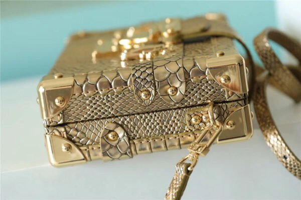 LV Petite Malle High Shiny Alligator By Nicolas Ghesquiere Gold For Women,  Shoulder And Crossbody Bags 7.9in/20cm LV?