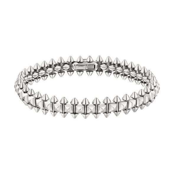 18K White Gold Clash De Bracelet