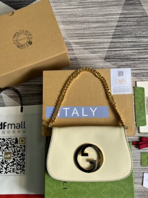 gg Blondie Shoulder Bag White For Women, Women’s Bags 11in/28cm gg 699268 UXX0G 9022