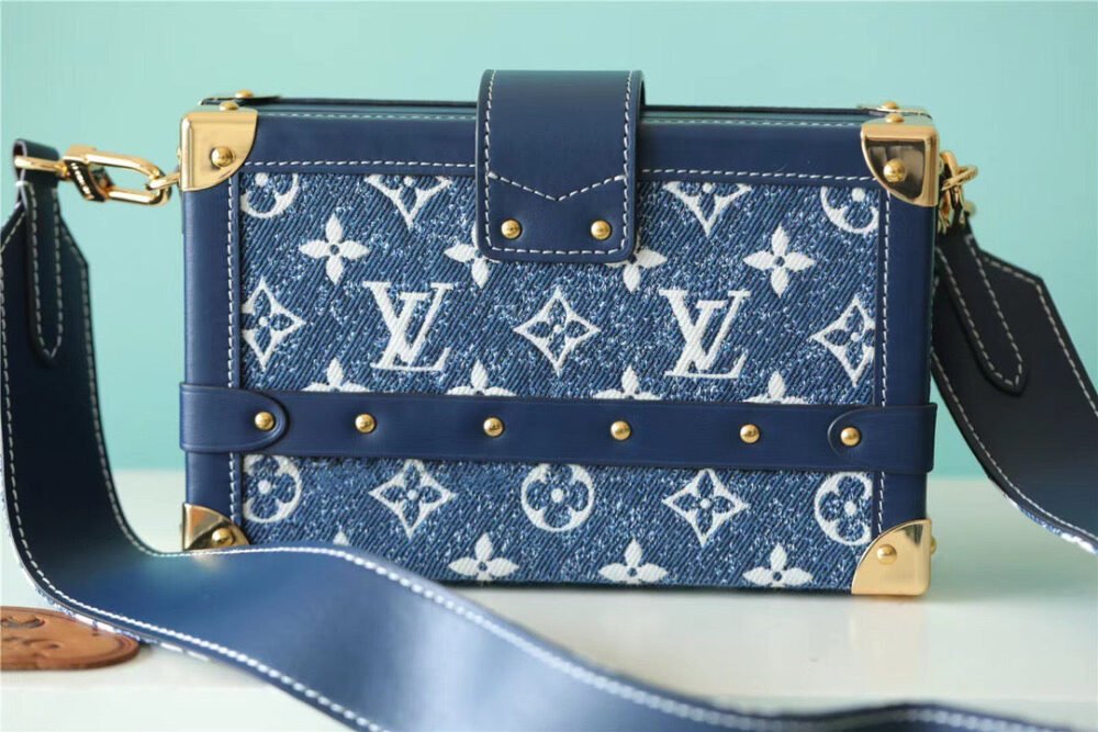 cb87723c LV Petite Malle Jacquard Since 1854 Blue For Women, Women¡¯s Handbags, Shoulder Bags And Crossbody Bags 7.5in/19cm LV?