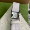 gg Embossed Belt Bag White gg Embossed For Men? 9.1in/23cm gg 658582 1W3CN 9022