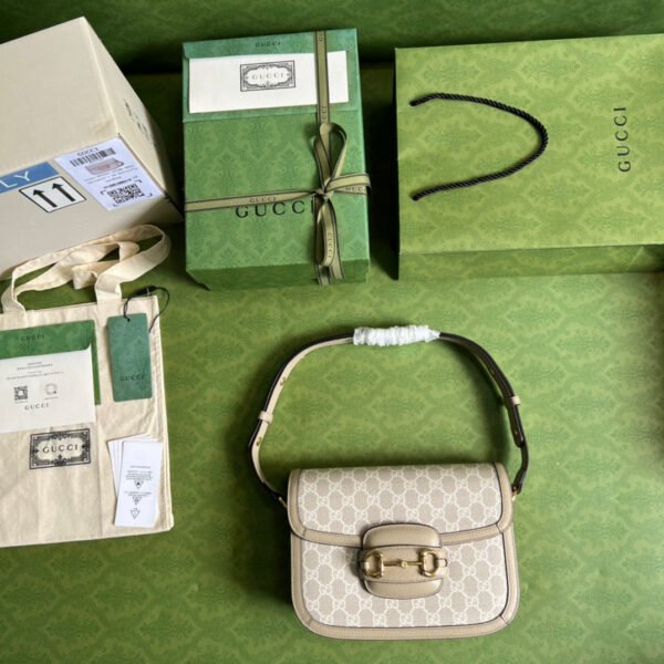 gg Horsebit 1955 gg Mini Bag Beige For Women, Women’s Bags 8.1in/21cm gg ??658574 UULAG 9682