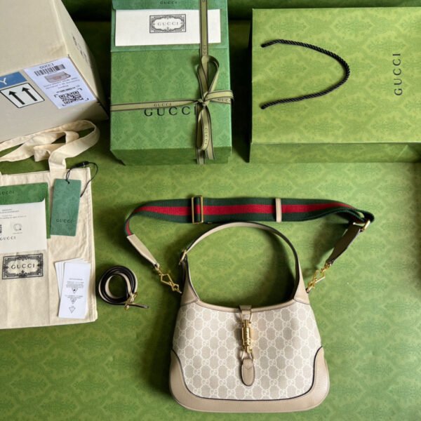 gg Jackie 1961 Small gg Shoulder Bag Beige For Women, Women’s Bags 11in/28cm gg ?678843 UULAG 9682