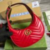 gg Marmont Half Moon Shaped Mini Bag Red For Women, Women’s Bags 8.5in/22cm gg