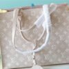 ccc43f46 LV Onthego MM Monogram Empreinte Beige/ Pink/ Yellow For Women, Shoulder And Crossbody Bags 35cm/13.8in LV M46128
