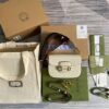 gg Horsebit 1955 Mini Bag White For Women, Women’s Bags 8in/21cm gg 658574 18YSG 9068