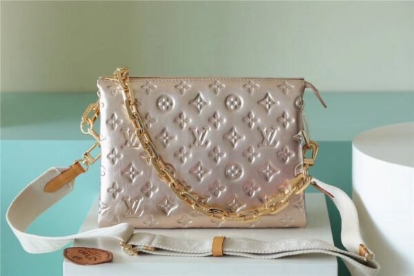 LV Coussin PM Bag Monogram For Women,  Shoulder And Crossbody Bag Taupe 10.2in/26cm LV?