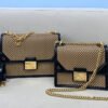 FI Medium Kan U Black and Brown Bag For Woman 25cm/10in
